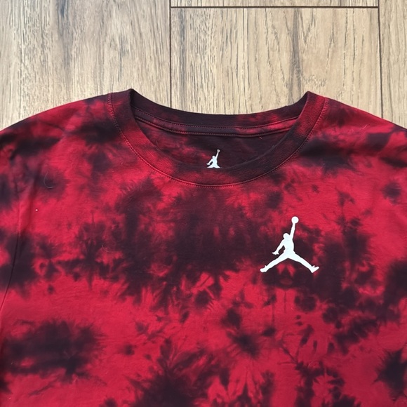 Jordan Red and Black Tie Dye Air Jordan Michael Jordan T-Shirt Kid’s XL - Picture 4 of 8